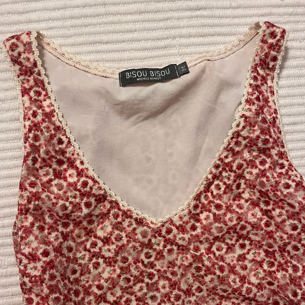 Bisou Bisou Michele Bohbot stretch floral v neck dress